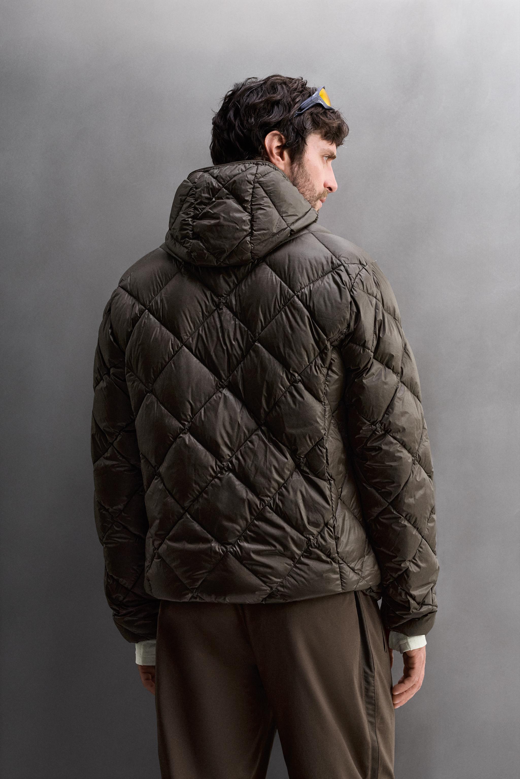 100% FEATHER PUFFER JACKET WITH HOODIE